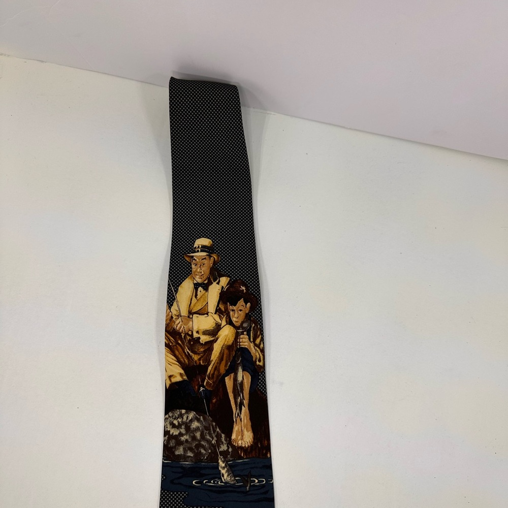 Norman Rockwell Vintage 1995 Saturday Evening Post illustrated  Tie